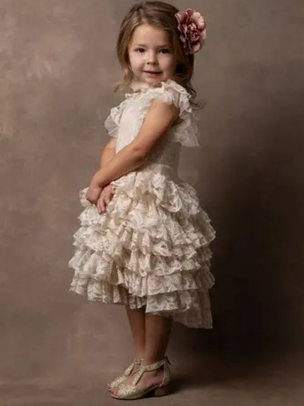 JOYFOLIE Anouk Petticoat Dress in Vintage Ivory.  SZ S